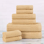 Cotton Ribbed Textured Towel Set 8-Piece - Soho