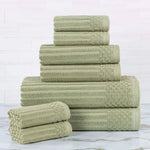Cotton Ribbed Textured Towel Set 8-Piece - Soho
