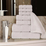 Superior Napa Zero Twist Cotton Waffle Honeycomb 8 Piece Towel Set