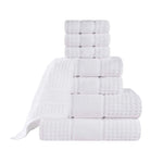 Superior Napa Zero Twist Cotton Waffle Honeycomb 8 Piece Towel Set