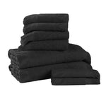 Rolla Cotton Geometric Jacquard Absorbent 8 Piece Towel Set