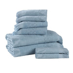 Rolla Cotton Geometric Jacquard Absorbent 8 Piece Towel Set