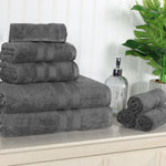 Superior Ultra-Soft Cotton Quick-Drying Solid 8 Piece Towel Set