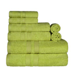 Superior Ultra-Soft Cotton Quick-Drying Solid 8 Piece Towel Set