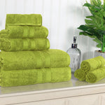 Superior Ultra-Soft Cotton Quick-Drying Solid 8 Piece Towel Set