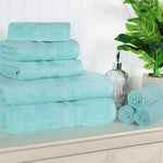 Superior Ultra-Soft Cotton Quick-Drying Solid 8 Piece Towel Set