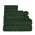 Superior Ultra-Soft Cotton Quick-Drying Solid 8 Piece Towel Set