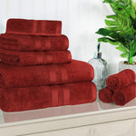 Superior Ultra-Soft Cotton Quick-Drying Solid 8 Piece Towel Set