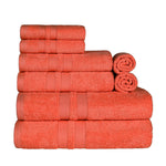 Superior Ultra-Soft Cotton Quick-Drying Solid 8 Piece Towel Set