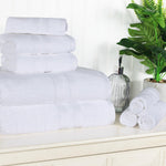 Superior Ultra-Soft Cotton Quick-Drying Solid 8 Piece Towel Set