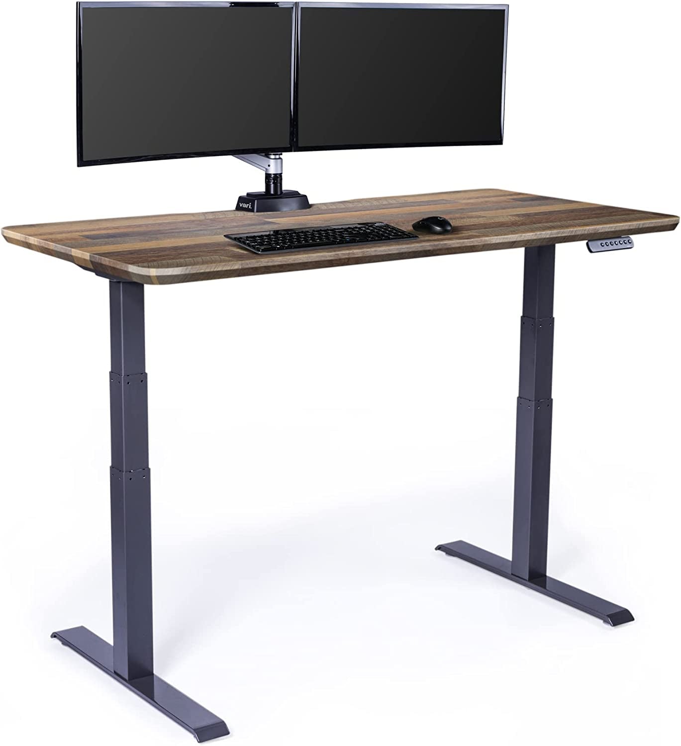 Electric Standing Desk - 60X30 desk, Adjustable Height Stand up Desk - Dual Motor with Memory Presets, Stable T-Style Legs- Home Office Essentials Computer Desk - Reclaimed Wood