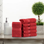 Egyptian Cotton Face Towel Set of 6 by Madeline
