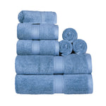 Madeline Egyptian Cotton Plush Heavyweight 8 Piece Towel Set