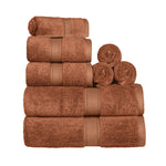 Madeline Egyptian Cotton Plush Heavyweight 8 Piece Towel Set