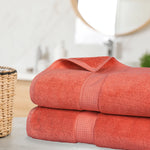 Madeline Egyptian Cotton Bath Towels - Plush Bath Sheet Set of 2