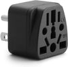 US Travel Plug Adapter, Eu,Au,Uk,Nz,Cn,In to USA (Type B), Grounded 3 Prong USA Wall Plug, EU to US Travel Adaptor and Converter, Power Outlet Charger (1-Pack)