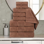 Superior Napa Zero Twist Cotton Waffle Honeycomb 9 Piece Towel Set