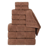 Superior Napa Zero Twist Cotton Waffle Honeycomb 9 Piece Towel Set