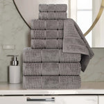 Superior Napa Zero Twist Cotton Waffle Honeycomb 9 Piece Towel Set