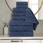 Superior Napa Zero Twist Cotton Waffle Honeycomb 9 Piece Towel Set
