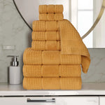 Superior Napa Zero Twist Cotton Waffle Honeycomb 9 Piece Towel Set