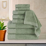 Superior Rayon from Bamboo Eco-Friendly Fluffy Solid 9-Piece Towel Set