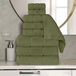 Superior Napa Zero Twist Cotton Waffle Honeycomb 9 Piece Towel Set