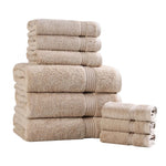 9-Piece Egyptian Cotton Plush Towel Set - Heritage