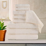 Superior Rayon from Bamboo Eco-Friendly Fluffy Solid 9-Piece Towel Set