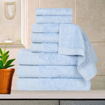 Superior Rayon from Bamboo Eco-Friendly Fluffy Solid 9-Piece Towel Set