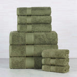 Superior Oregon Organic Cotton Medium Weight Solid 9-Piece Towel Set