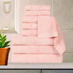 Superior Rayon from Bamboo Eco-Friendly Fluffy Solid 9-Piece Towel Set