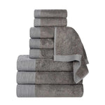 Superior Rayon from Bamboo Eco-Friendly Fluffy Solid 9-Piece Towel Set
