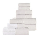 Lodi Cotton 9-Piece Bathroom Towel Set – Absorbent Mid-Weight Solids & Patterns