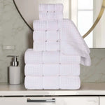Superior Napa Zero Twist Cotton Waffle Honeycomb 9 Piece Towel Set