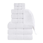 Superior Napa Zero Twist Cotton Waffle Honeycomb 9 Piece Towel Set