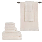 Rolla Cotton Geometric Jacquard Absorbent 9 Piece Towel Set