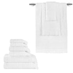 Rolla Cotton Geometric Jacquard Absorbent 9 Piece Towel Set