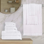 Rolla Cotton Geometric Jacquard Absorbent 9 Piece Towel Set