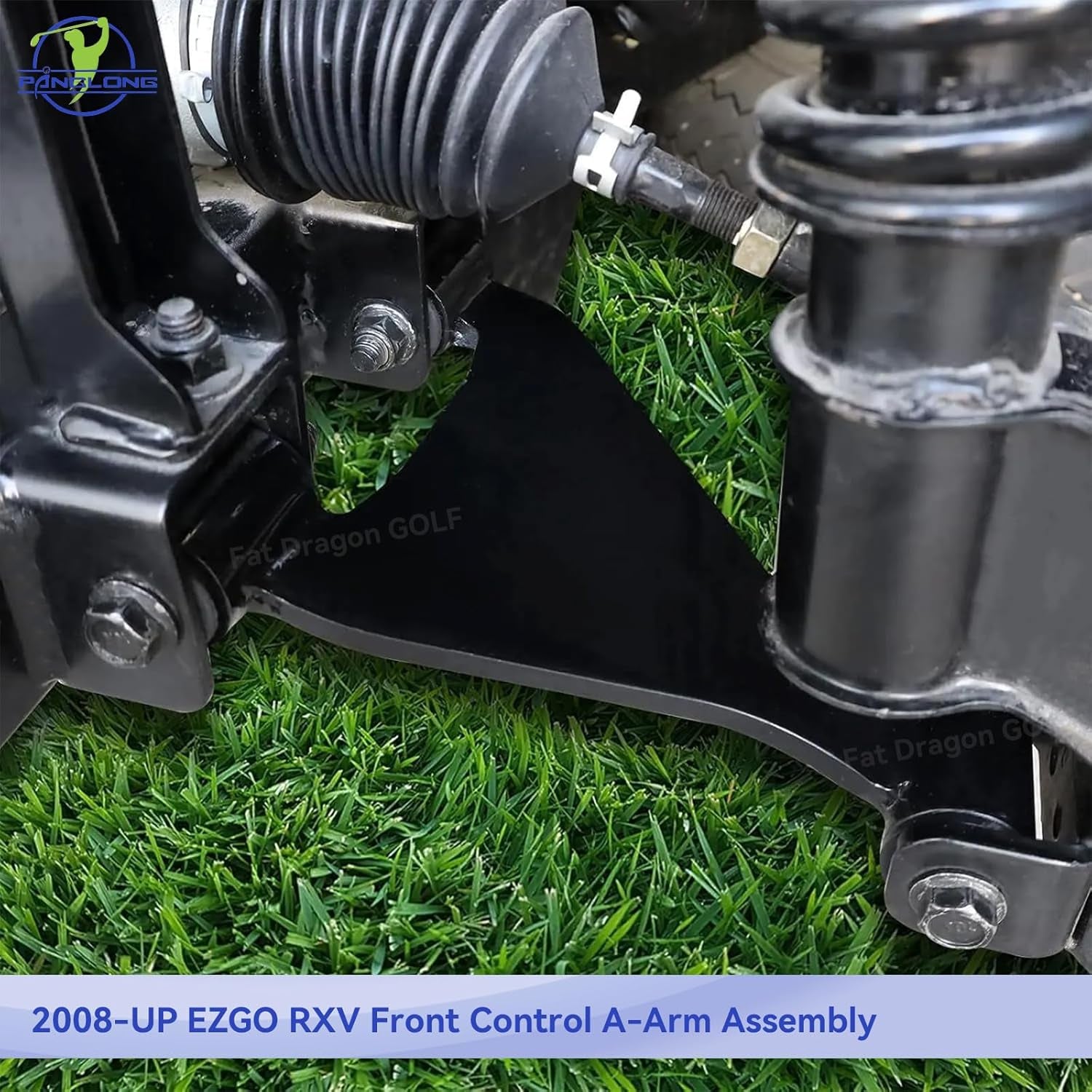 EZGO RXV Front Control A-Arm Assembly, Front Suspension A-Arm with Bushings and Sleeve-1Pc, Suitable for 2008-Up EZ GO RXV Gas and Electric Golf Cart, Replace OEM# 608089, 604654