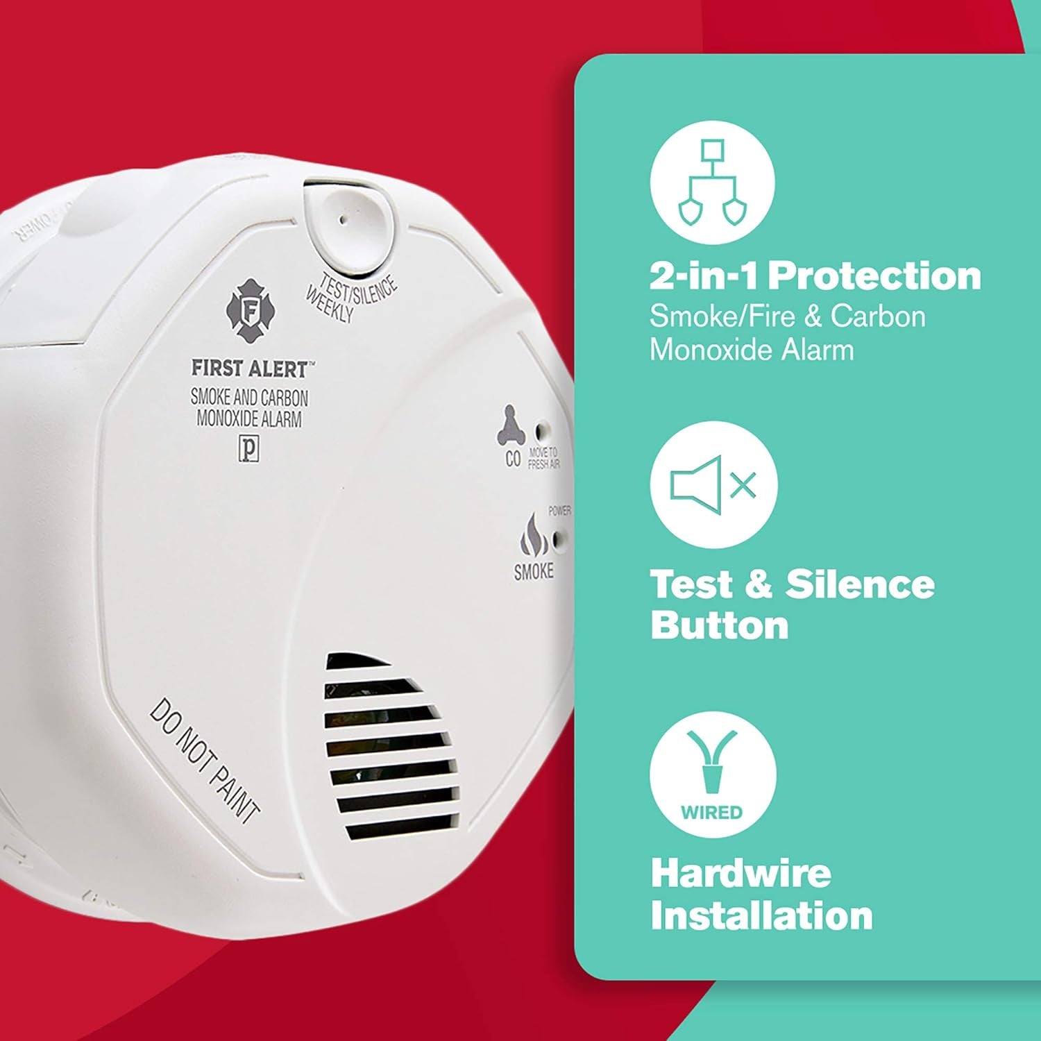 BRK SC7010B-12 Hardwired Smoke and Carbon Monoxide (CO) Detector with Battery Backup, 12-Pack