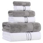Turkish Cotton Plush Towel Set 6 Piece