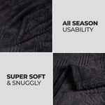 Flannel Fleece Blanket – Alaska Diamond Quilted - Warm and Plush