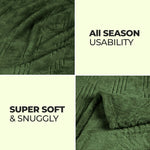 Flannel Fleece Blanket – Alaska Diamond Quilted - Warm and Plush
