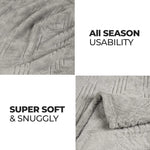Flannel Fleece Blanket – Alaska Diamond Quilted - Warm and Plush