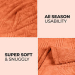Flannel Fleece Blanket – Alaska Diamond Quilted - Warm and Plush