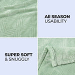 Flannel Fleece Blanket – Alaska Diamond Quilted - Warm and Plush