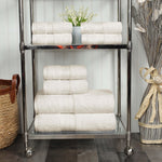 8-Piece Cotton Towel Set Plush Terry Towels Atlas