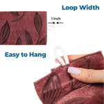 Blackout Window Curtains Leaves Pattern Room Darkening Set of 2