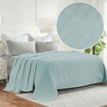 Superior Milan Cotton Textured Striped Lightweight Woven Blanket